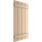 Ekena Millwork Rustic Four Board Joined Board-n-Batten Smooth Faux Wood Shutters (Per Pair), Primed Tan, 22"Wx48"H SHUBJS22X48SMPR - alternate 9